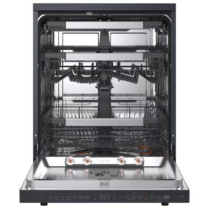 14 Places QuadWash™ Dishwasher Matte Black with TrueSteam™, Auto Open Dry and Heat Dry